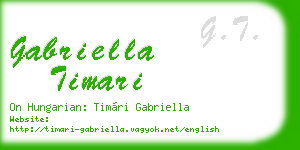 gabriella timari business card